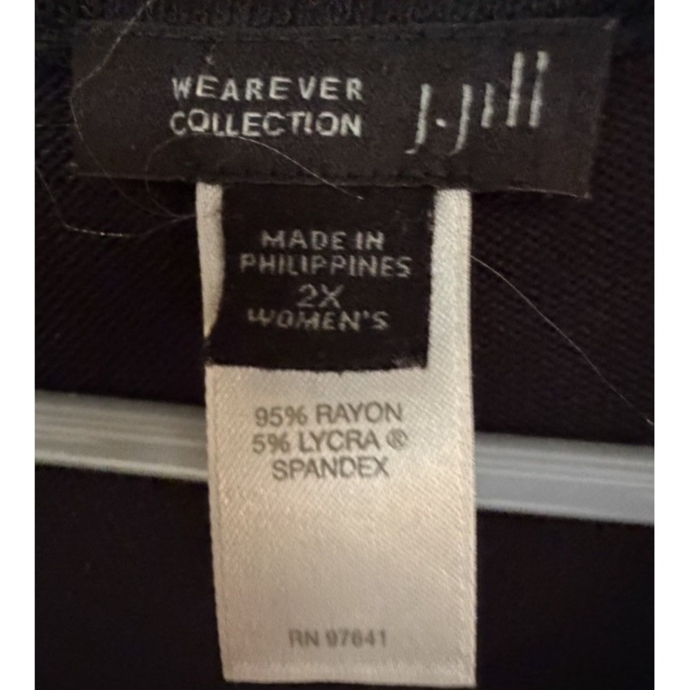 Wearever Collection Black Midi Dress 2X Stretch Knit Minimalist Plus Size - Picture 4 of 4